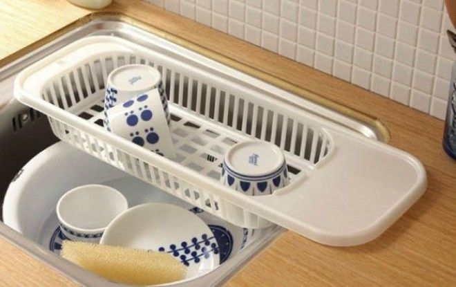 Kitchen-Sink-Drain-Rack-cutlery-shelving-treatment-of-fruits-and-vegetables-New-Compact-Dish-Rack-Set