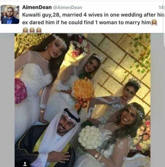Житель Кувейта женился на четырех красотках разом чтобы отомстить бывшей