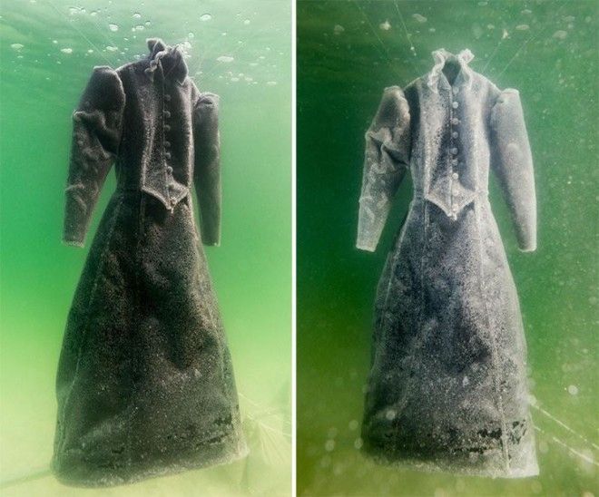 Художница оставила платье в Мертвом море на два года и вот что из этого вышло