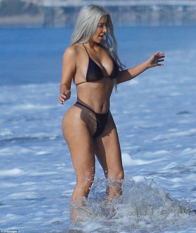 Making a splash Kim Kardashian was happy to prove she is in the best shape of her life as this week she slipped into a bikini when hitting the beach in Malibu