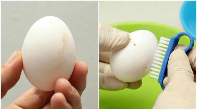чистим яйцо