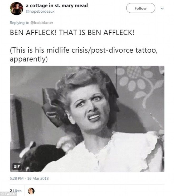 Кризис среднего возраста Бен Аффлек шокировал татуировкой на всю спину 