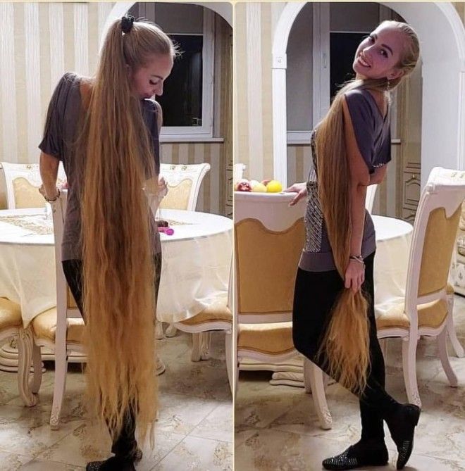Вот как выглядят волосы девушки которая не стриглась целых 28 лет