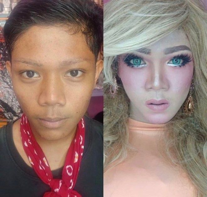 девушки думали что умеют хорошо краситься, странные макияжи 