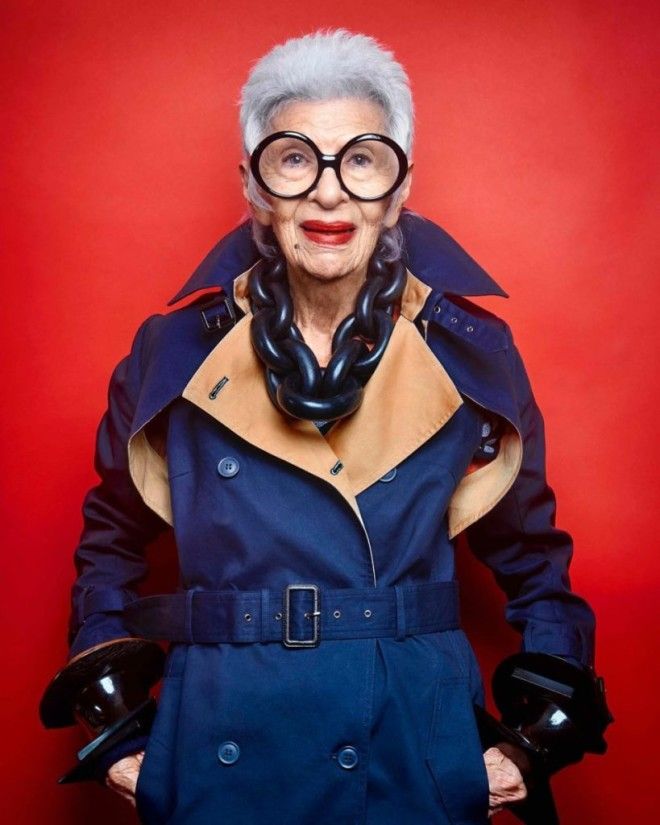 10 роскошных фотографий Айрис Апфель которая стала моделью в 97 лет