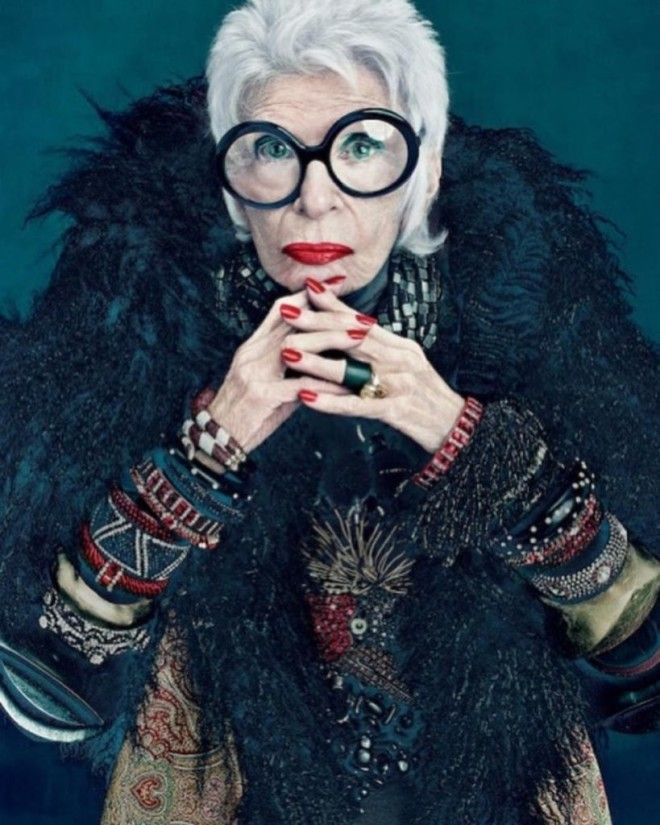 10 роскошных фотографий Айрис Апфель которая стала моделью в 97 лет