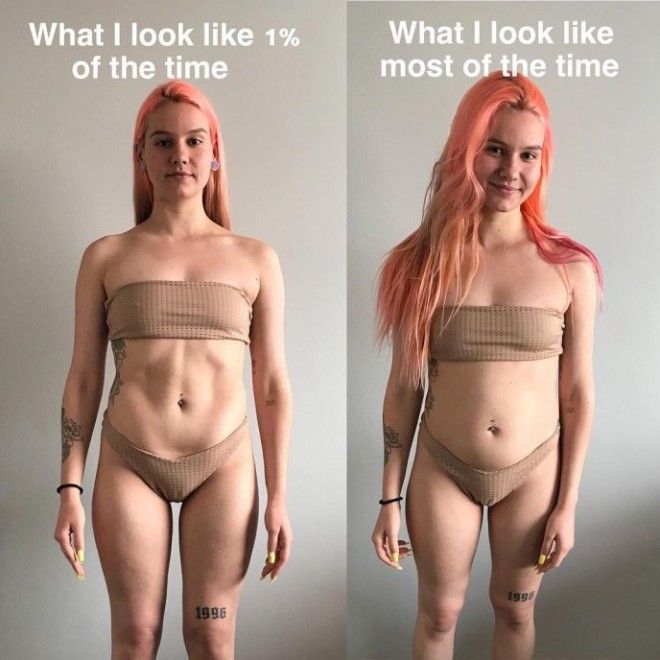 Девушка на своем примере доказала что идеальное тело в сети это фейк