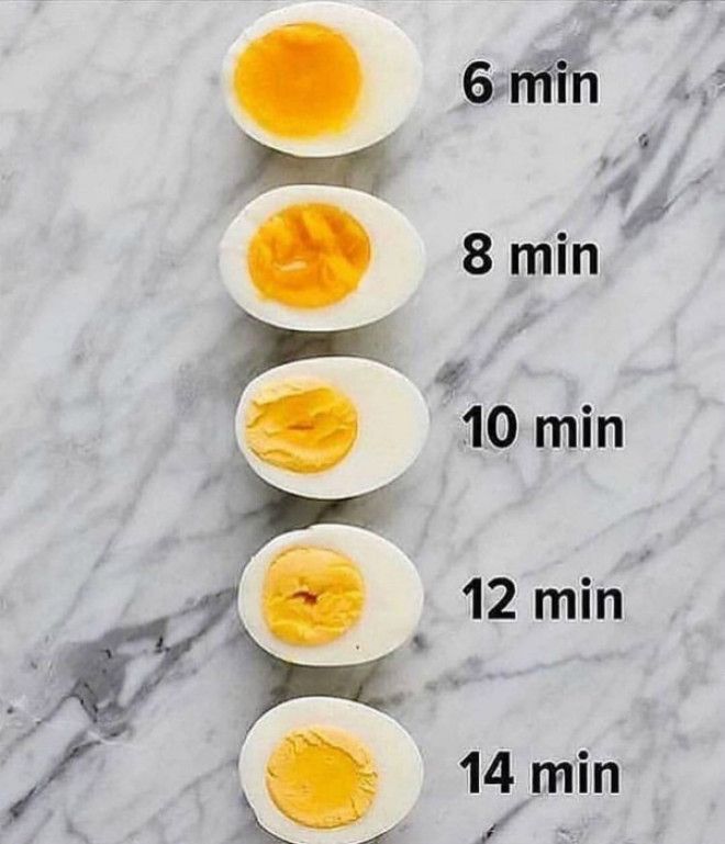 Вареные яйца в разных видах. | Фото: InstaHats.